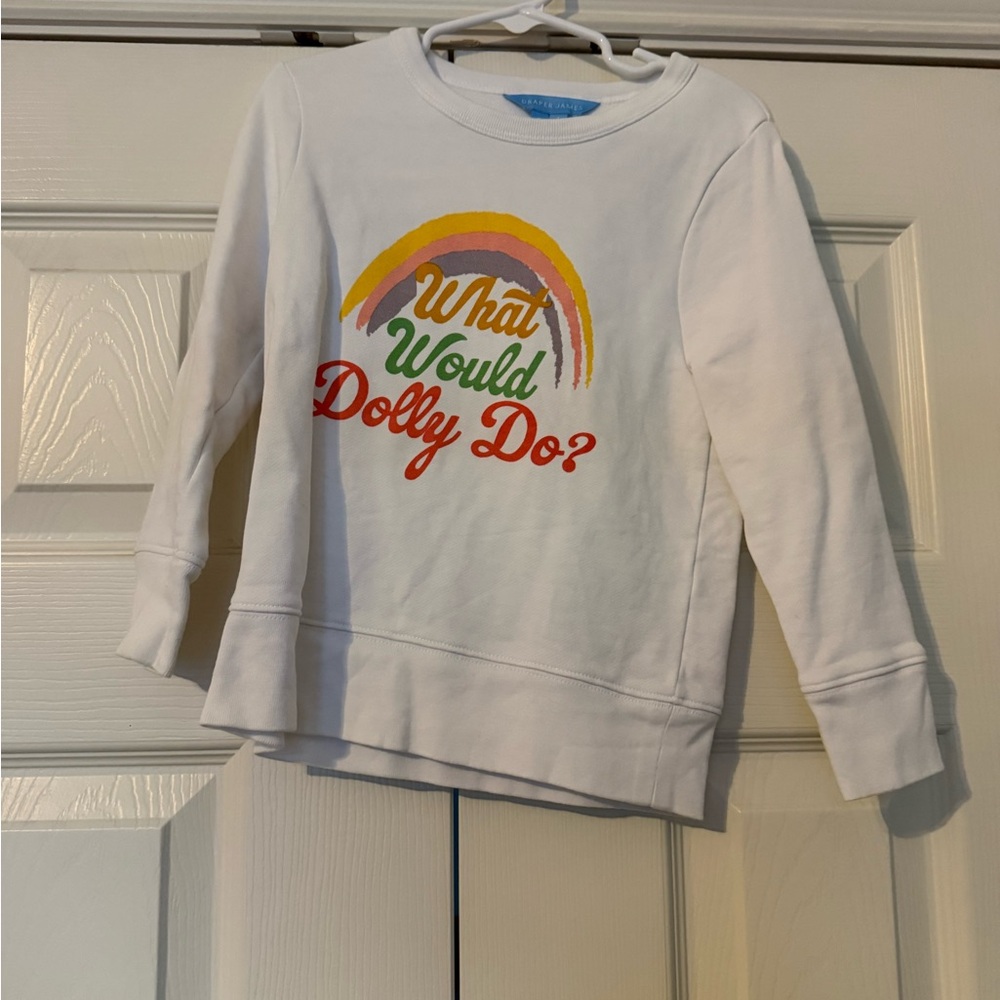 Draper James Kids Tee - White with Rainbow Design - Picture 3 of 4
